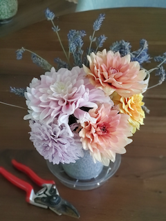 July bouquet: nothing can compete with Nicholas, but that Daddys Girl...